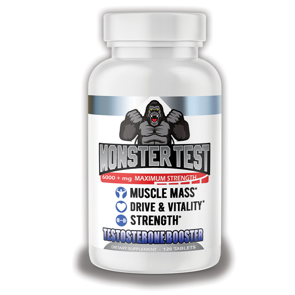 Test Booster Monster Test 120ct + Monster Just Tribulus Angry Supplements 2pk