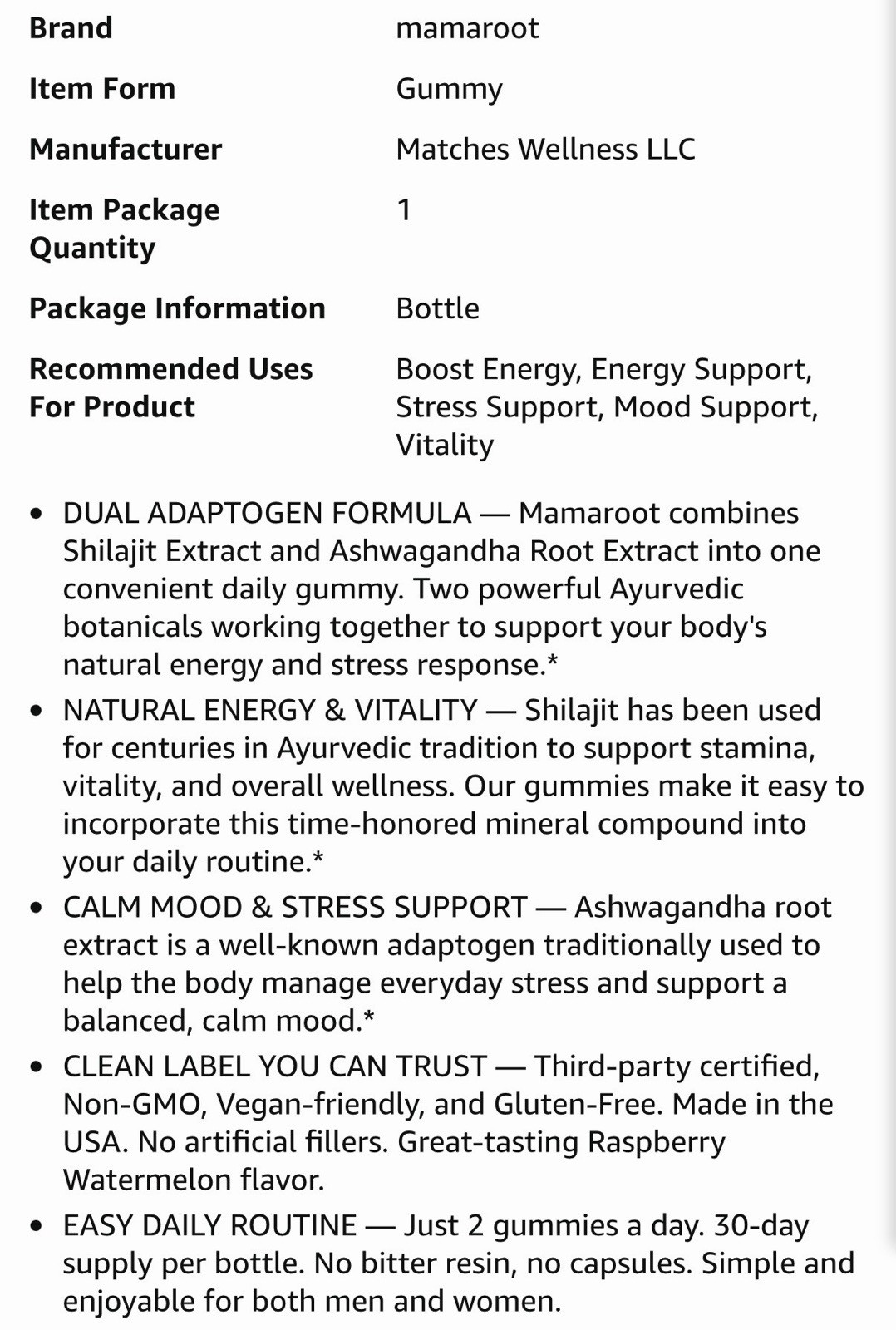 Shilajit + Ashwagandha Gummies 60ct Vegan Non-GMO Raspberry Watermelon exp 01/28