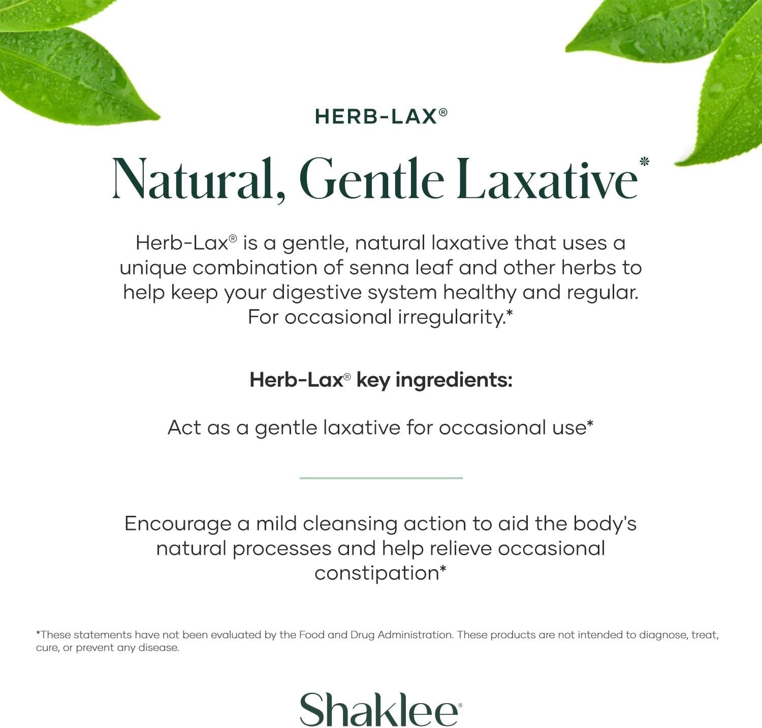 Herb-Lax® Gentle Laxative-Herbal Blend with Senna Leaf for Digestive Health