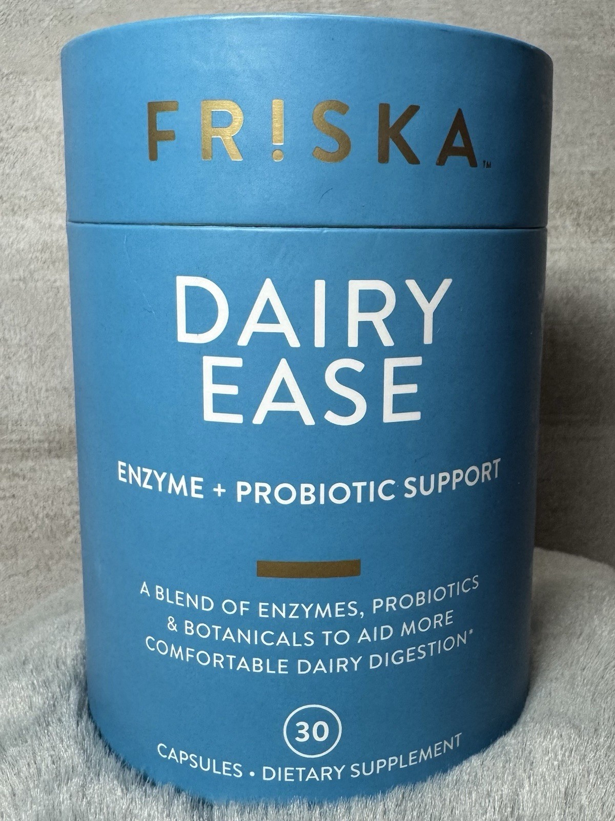 FRISKA Dairy Ease Digestive Support Enzyme + Probiotic 30 Capsules Exp 07/2026