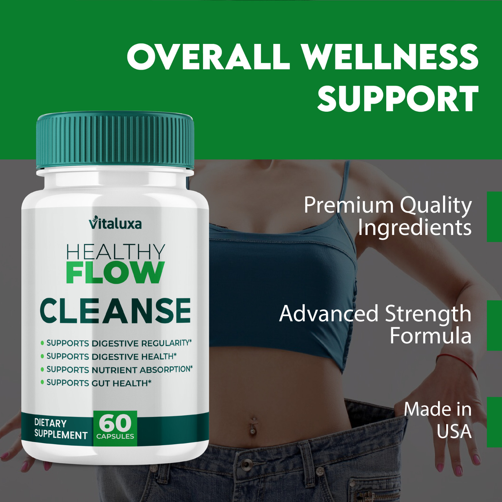 (2 Pack) Healthy Flow Cleanse Capsules, HealthyFlow Blood Support (120 Capsules)