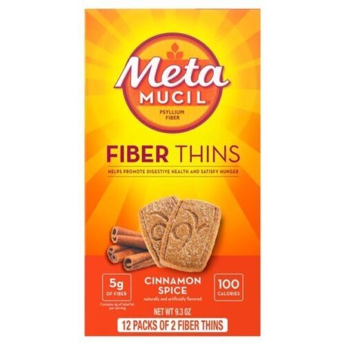 Meta Mucil Psyllium Husk Fiber Thins Natural Digestive Health Support 12 Count