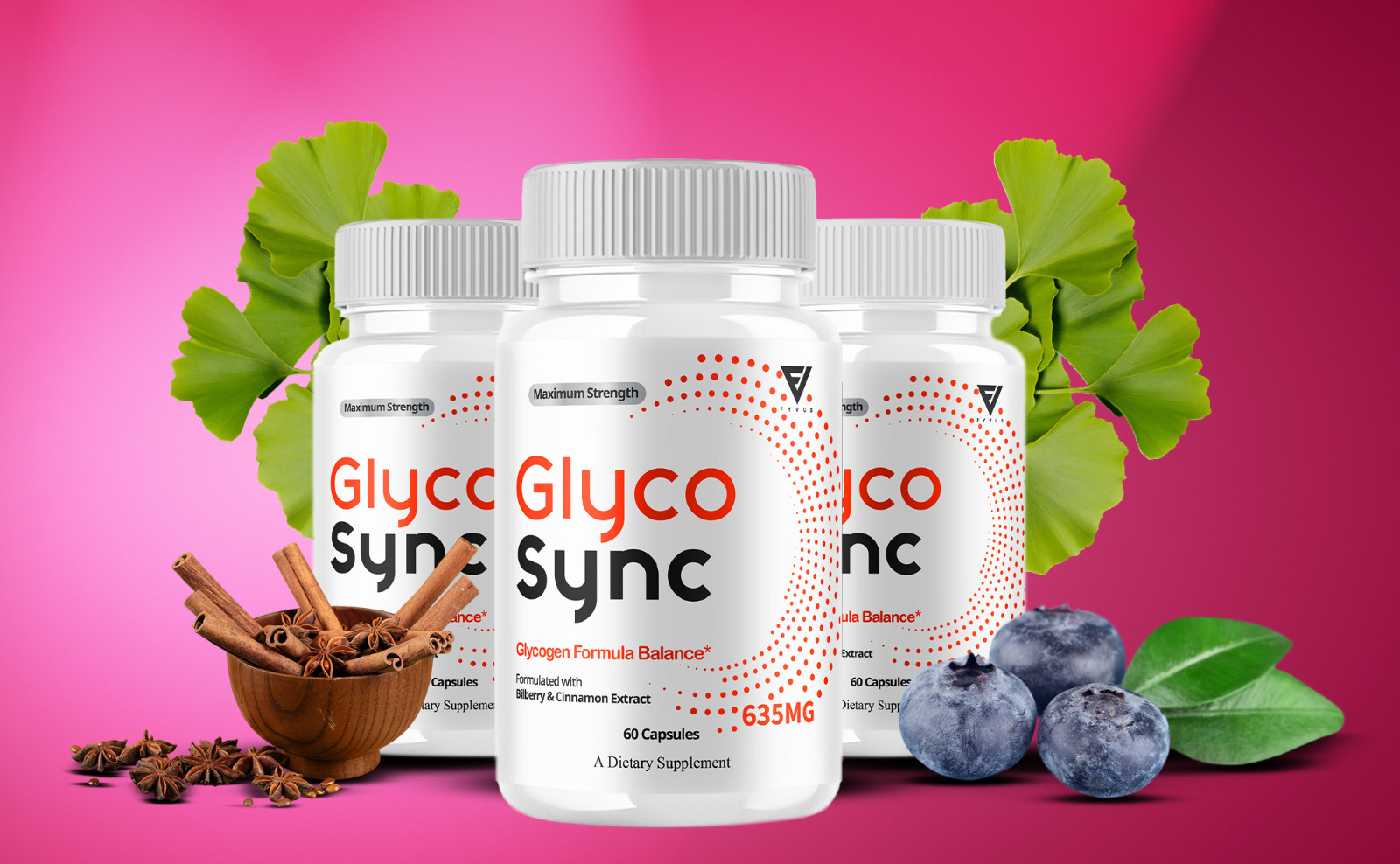 (3 Pack) Glyco Sync Glycogen Pills, GlycoSync Maximum Strength (180 Capsules)