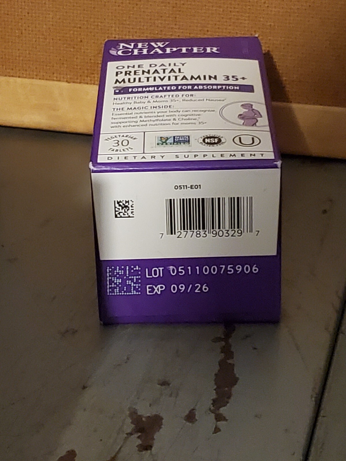 (EXP 09/26) New Chapter One Daily Prenatal Multivitamin 35+ Supplement – 30 ct.