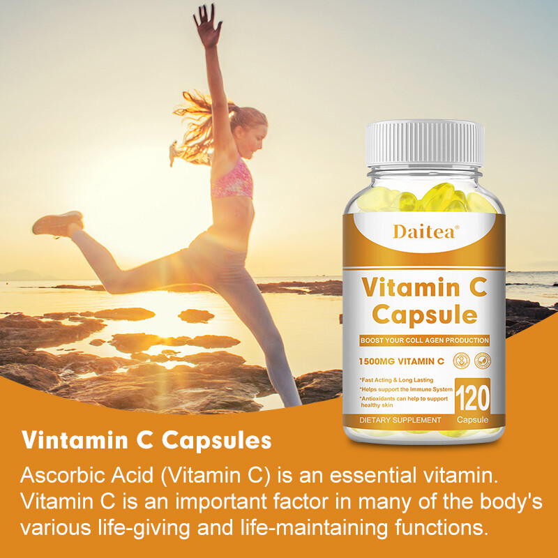 Vitamin C 1500mg, 30 to 120 Capsules Fat Soluble Vit Supplements
