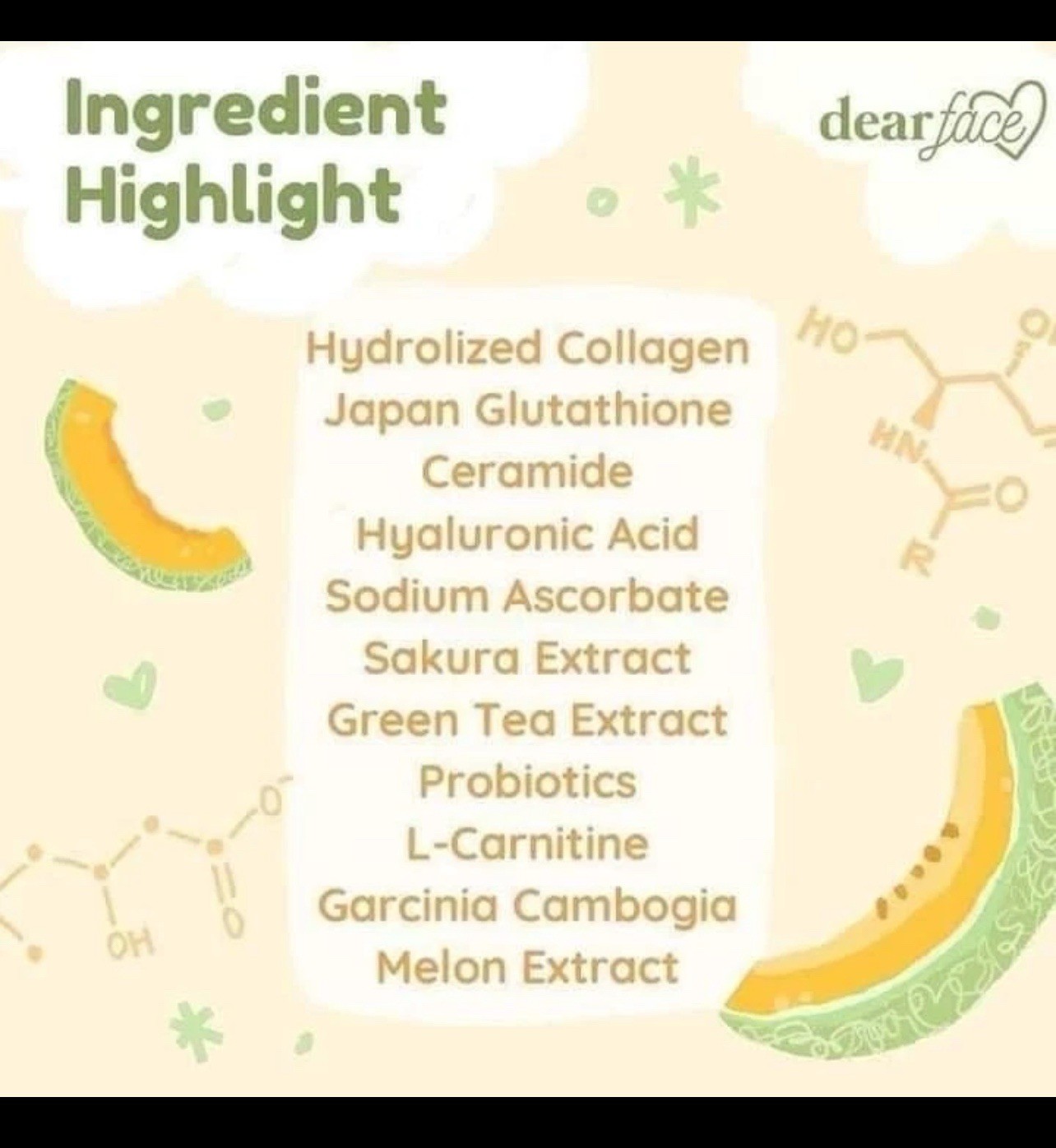 Dear Face Beauty Milk Premium Japanese Melon Collagen Drink