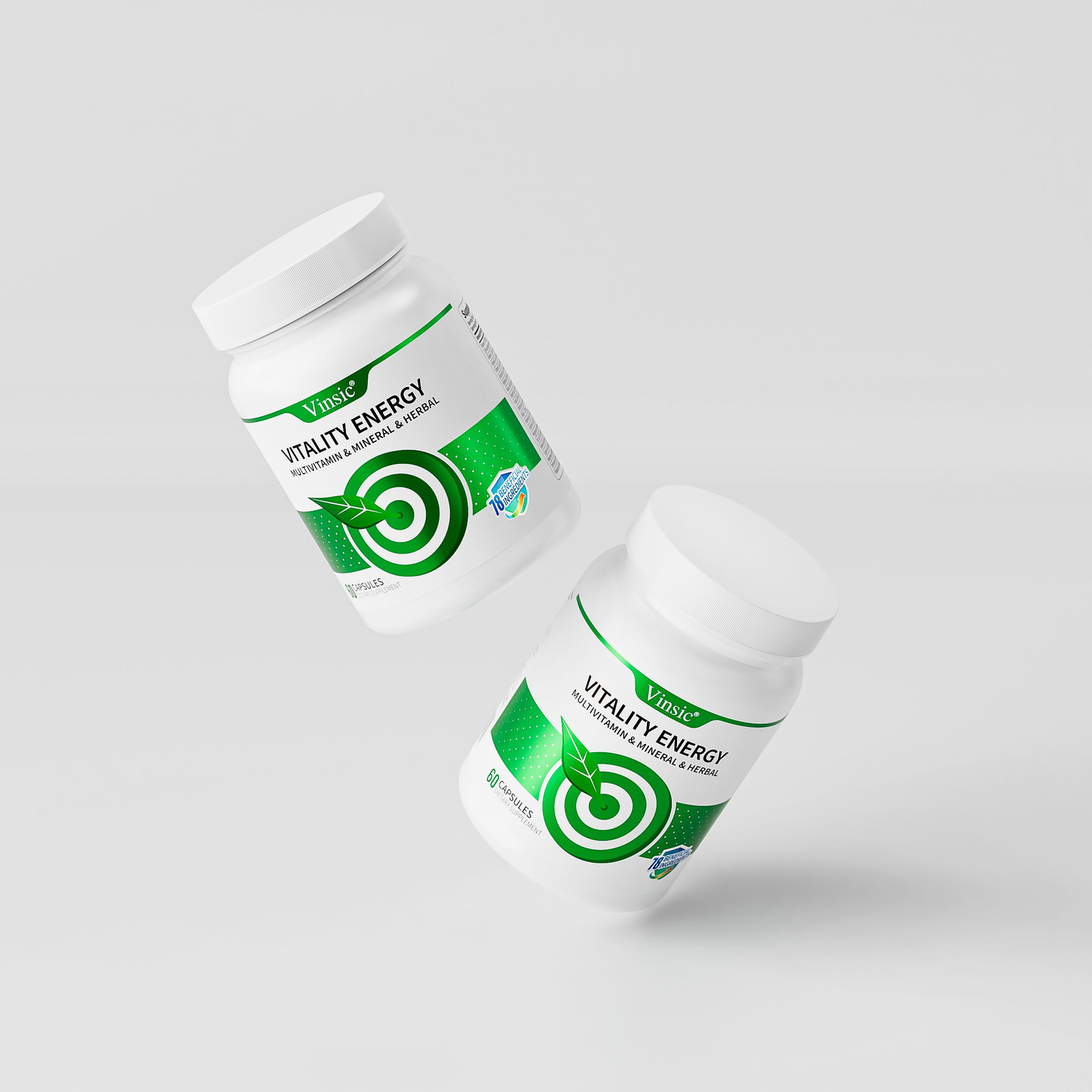 Vinsic Vitality Complex: 60 Capsules with Reishi, Vitamins for Wellness