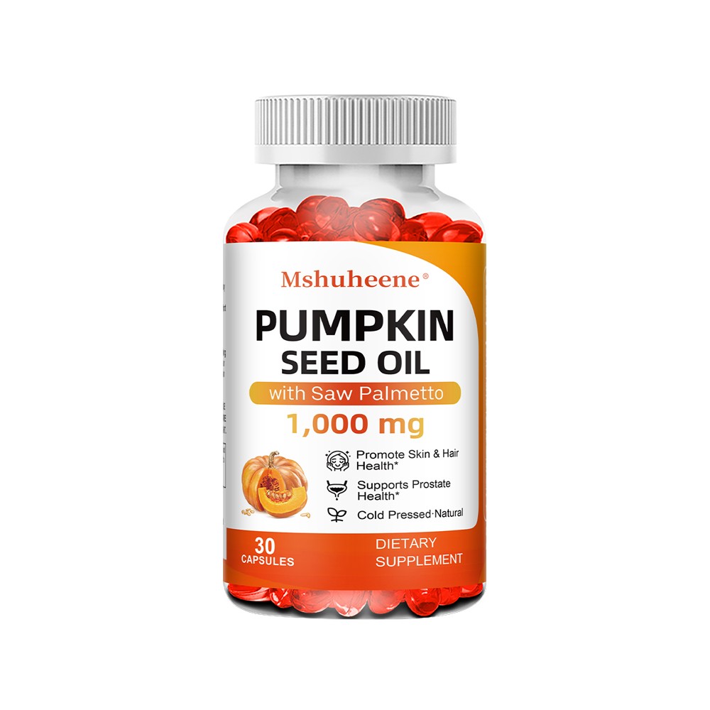 1000mg Pumpkin Seed Oil Complex,Men Wellness for Prostate,Hair&Skin 30~120 Caps