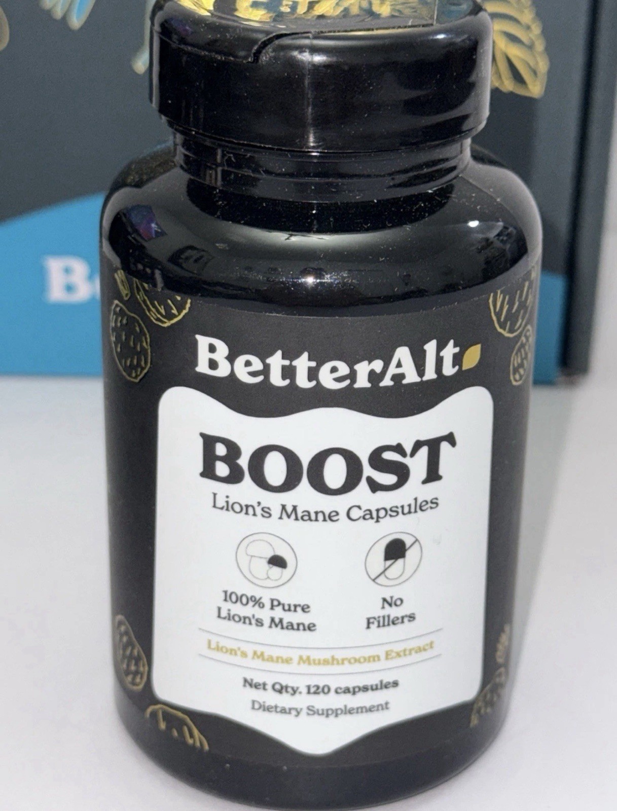 BetterAlt 1000mg Lions Mane Mushroom Capsules |Nootropic Brain Booster Exp.07/27