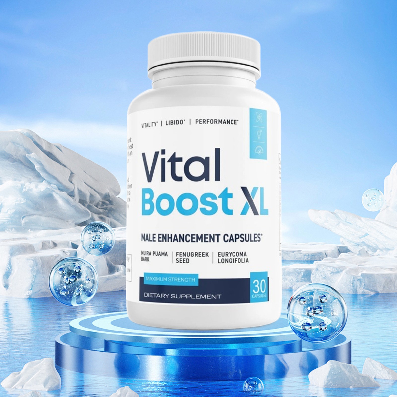Boost Vital XL Mens Health Support Dietary Supplement 30 Capsules