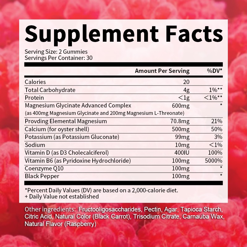 Magnesium Glycinate Gummies 60ct – High Potency for Sleep, Calm & Muscle Relief