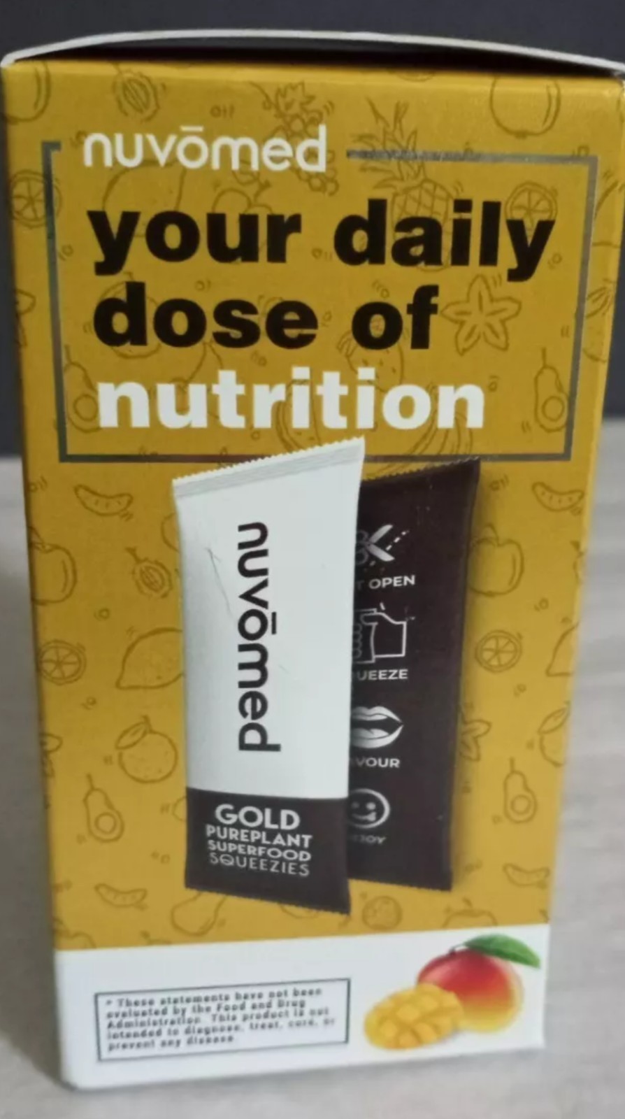 2 NUVOMED Immunity & Defense Vegan Squeezies Mango 10 Vegan Pouches CrueltyFree