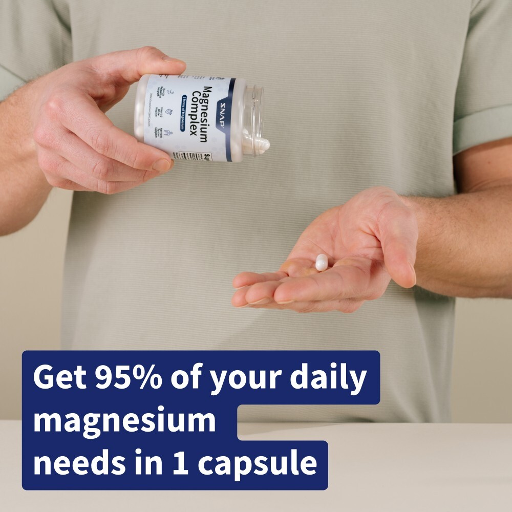 Natural Magnesium Glycinate Capsules, Muscle Relaxer Heart & Bone Health, 2 Pack