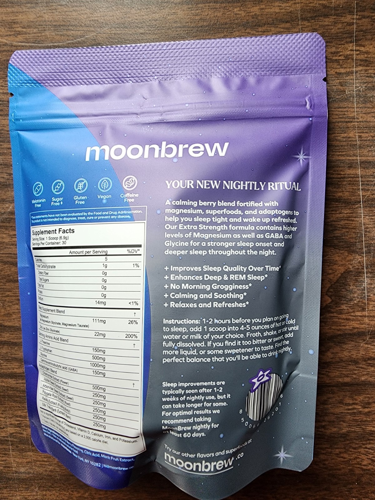 Moonbrew Extra Strength Sleep Support Powder Sleepy Berry 7.34oz