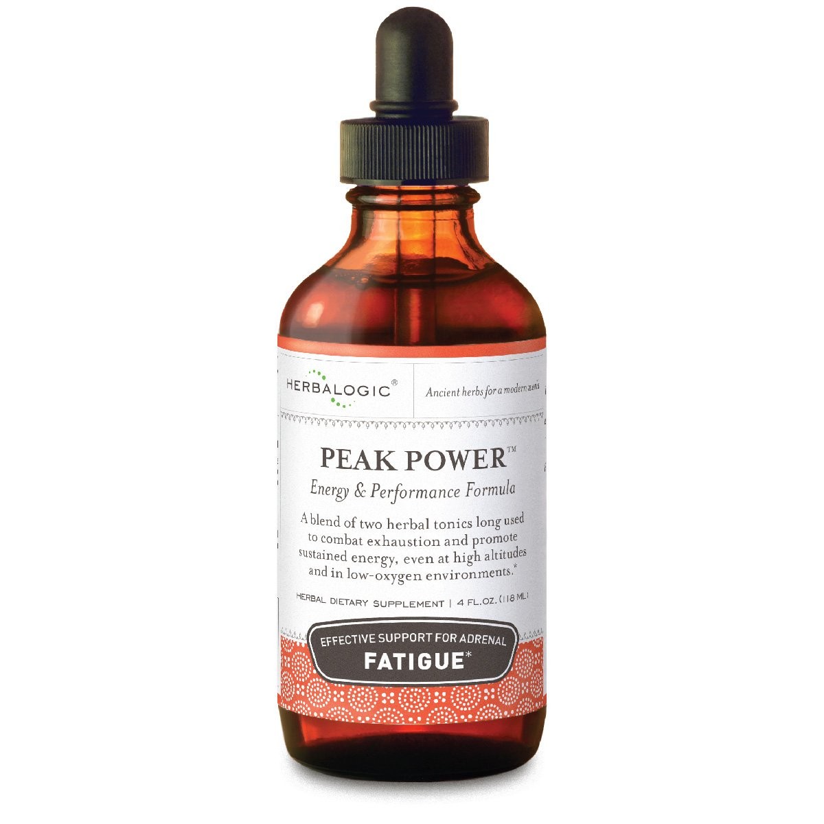 Herbalogic – Peak Power Liquid Herb Drops – 4 Fl Oz (Pack of 1)