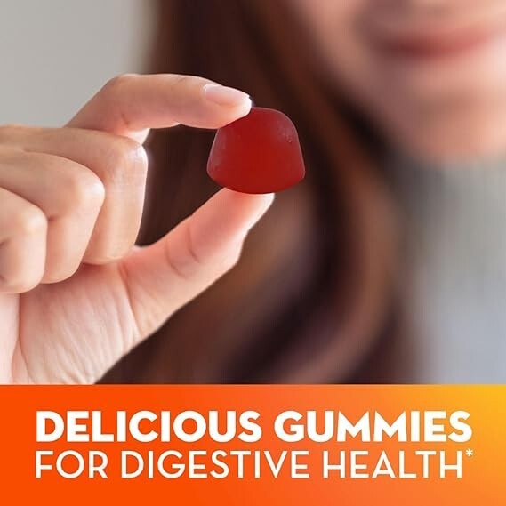 Fiber Gummies Supplement Free Sugar Plus Vitamins C, D, & B12, 120 Gummies