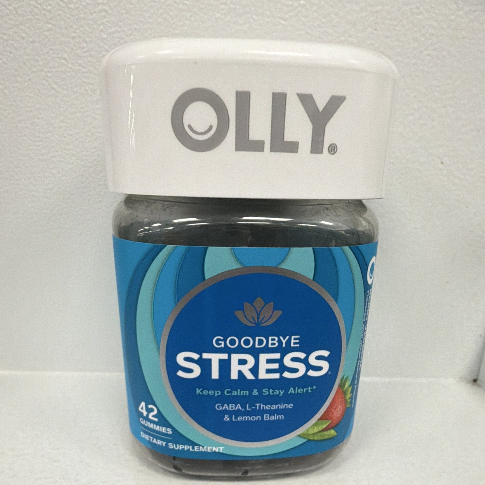 OLLY Goodbye Stress Support Gummies 42 Count with GABA, L-Theanine, Lemon Balm
