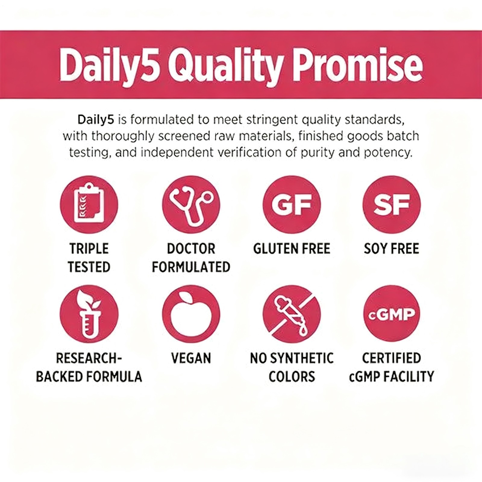 Doctors’ Preferred Daily5 90 Vegan Capsules Dietary Supplement 3PACK