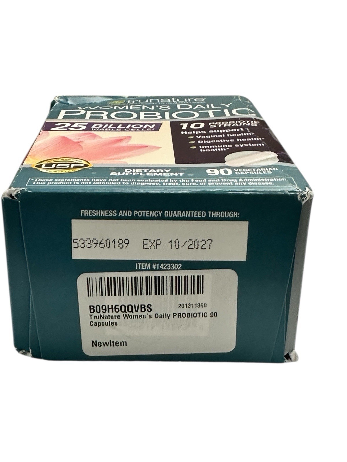 Trunature Women’s Daily Probiotic 25 Billion Cells 90 Caps EXP 10/2027