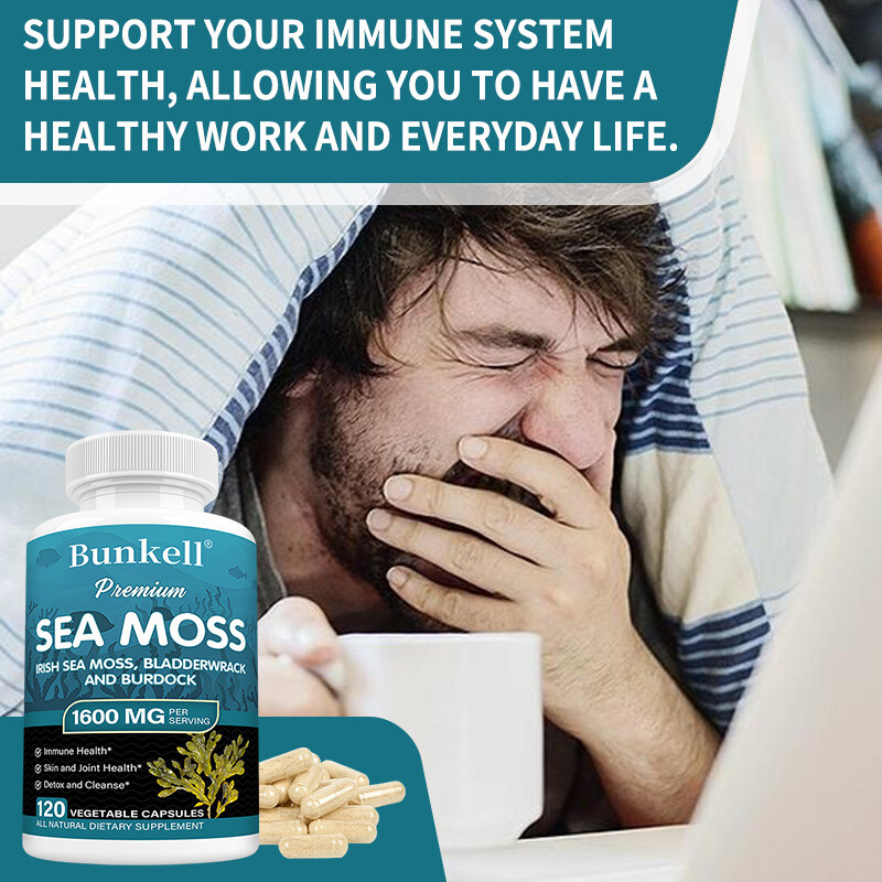 Sea Moss & Bladderwrack Mix Capsules 100% Clean & Natural Pure Vegan Caps