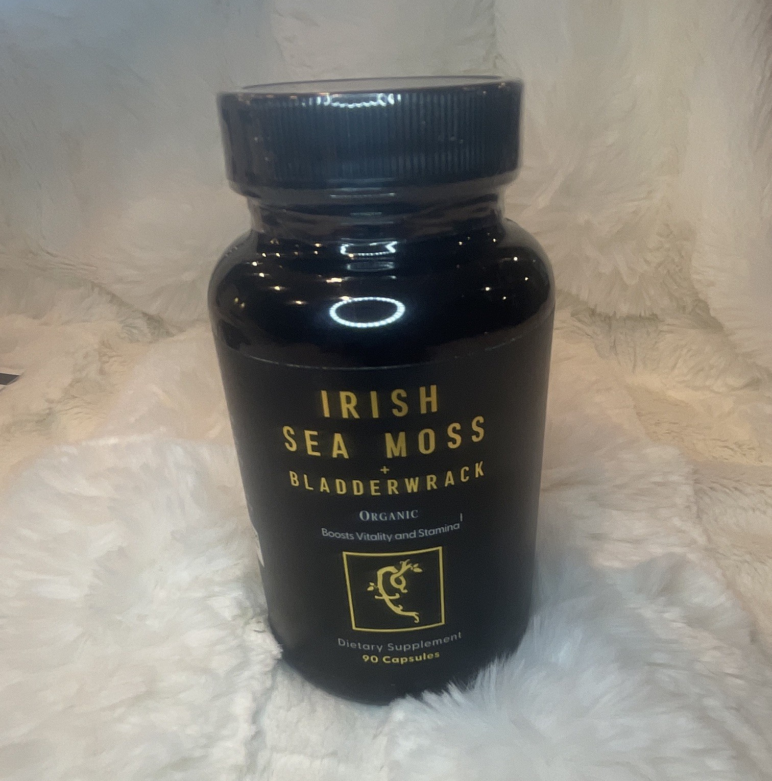 Organic Irish Sea Moss + Bladderwrack 400mg Capsules 90ct Exp 2026-08