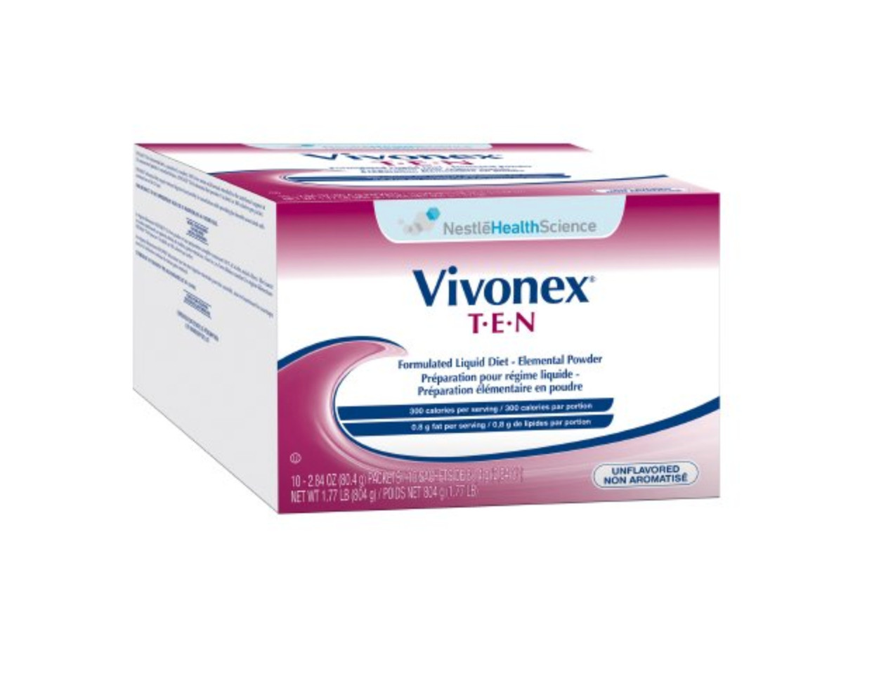 Nestle Vivonex T.E.N Oral Supplement Unflavored 2.84 oz – Box of 10