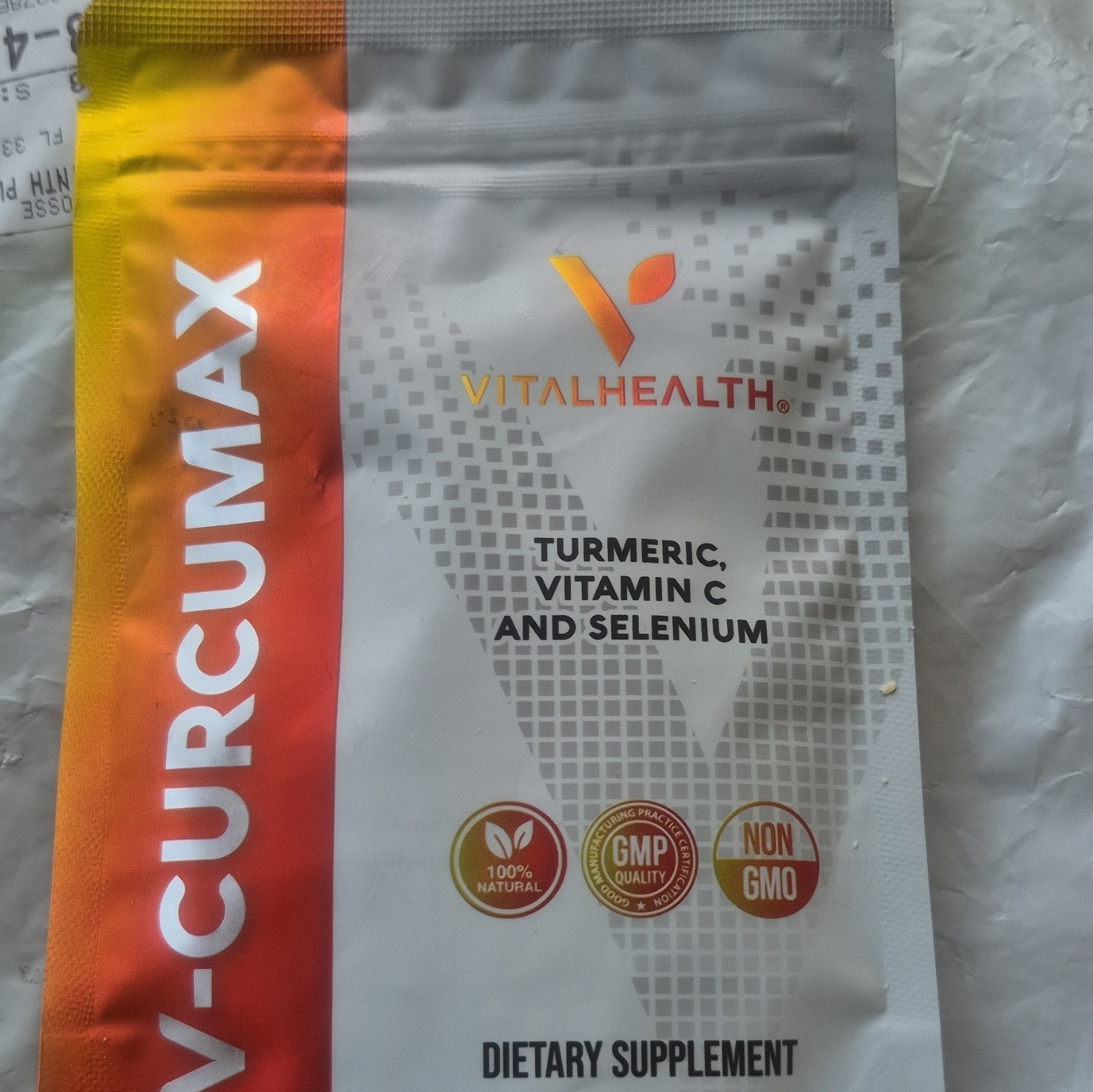 VitalHealth V-CurcuMAX Turmeric + Vitamin C + Selenium Non-GMO 100% Natural