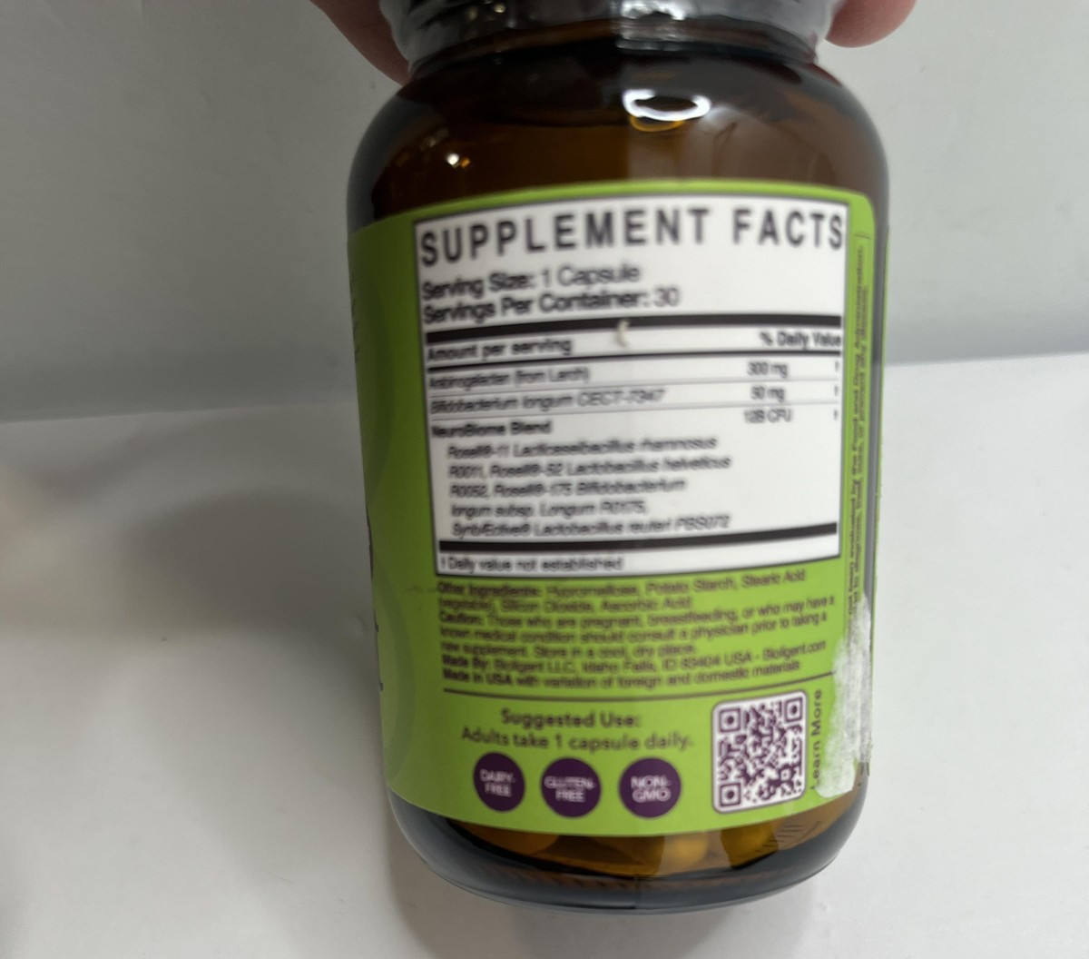 Bioligent 2pk TRIBIOTIC+ 30 Caps Pre Pro Postbiotic Gut Brain Immune Exp 05/27
