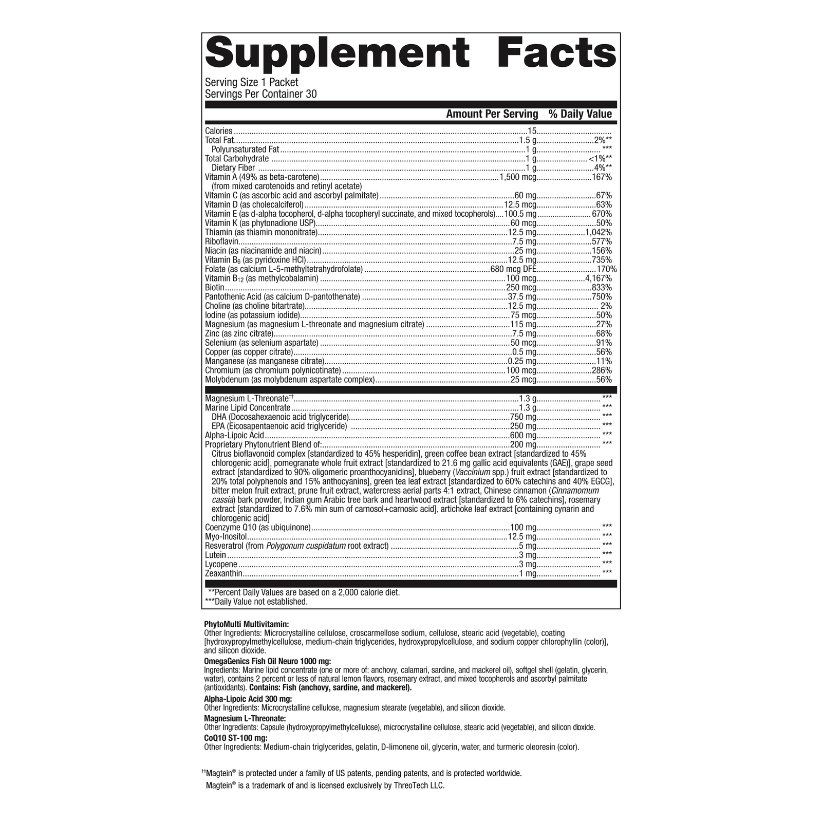 Metagenics Wellness Essentials Brain Health Daily Packs – Comprehensive Brain…