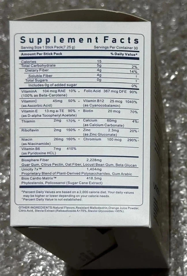 Unicity Unimate Lemon Flavor Packs – 30 Counts