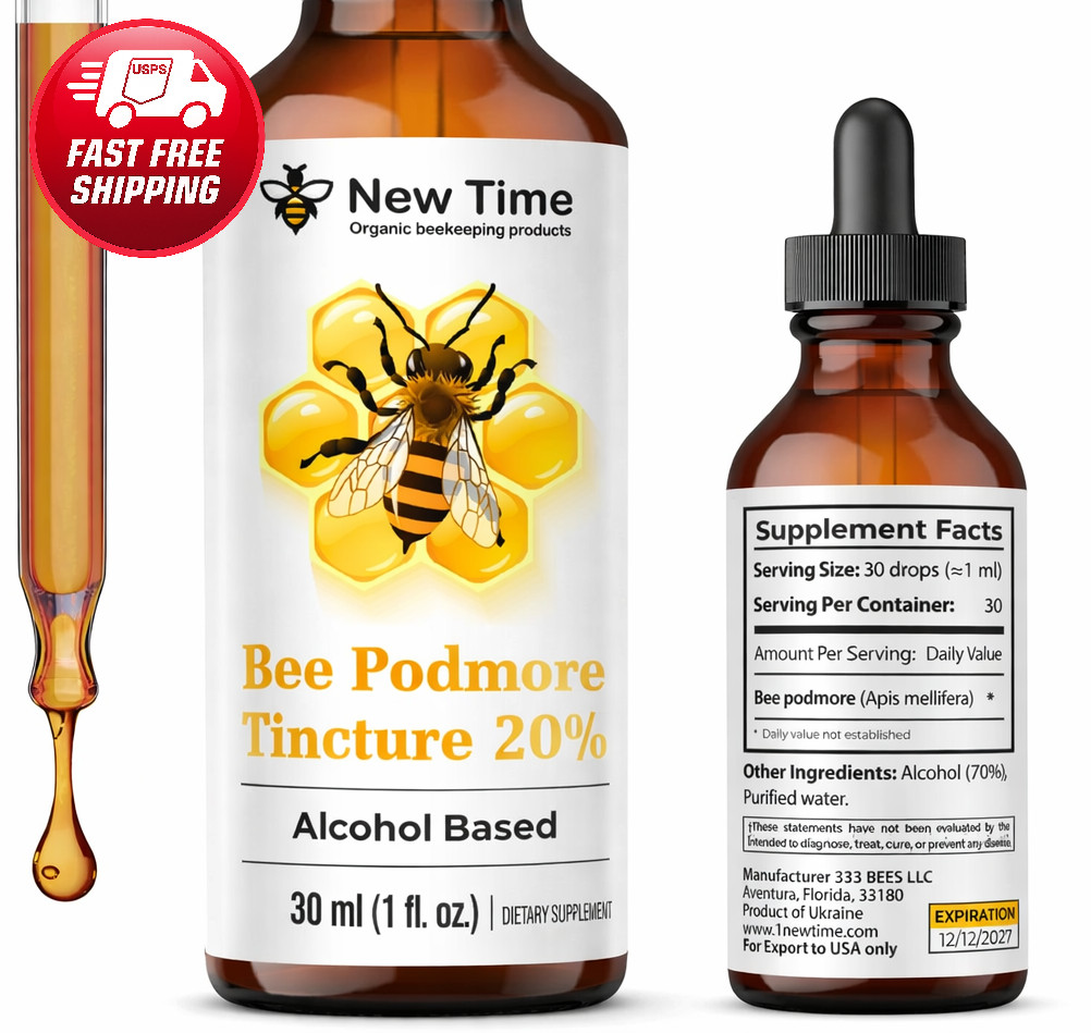 Bee Podmore Tincture 20% 30ml (1oz)– Natural Extract – Alcohol-Based Liquid