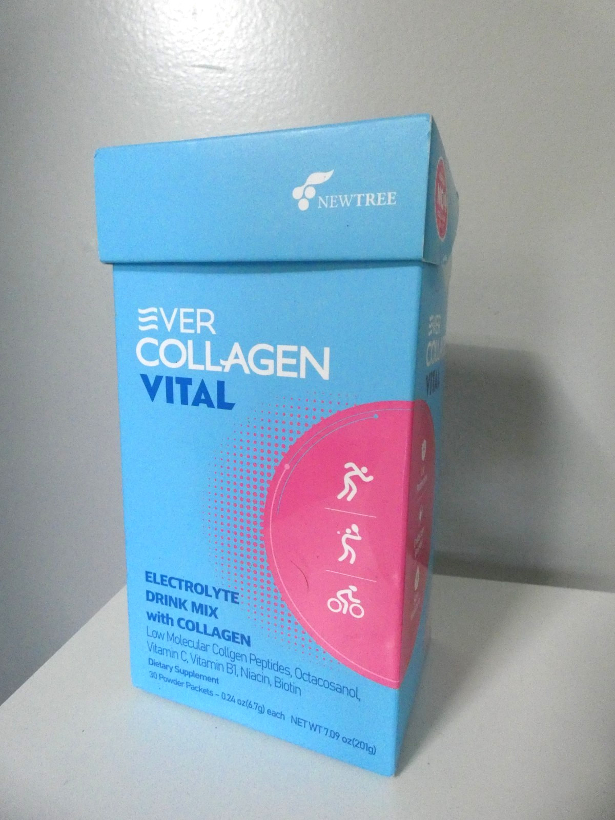 NewTree Ever Collagen Vital New 30 Pack Electrolyte Drink Mix Packets 09-26