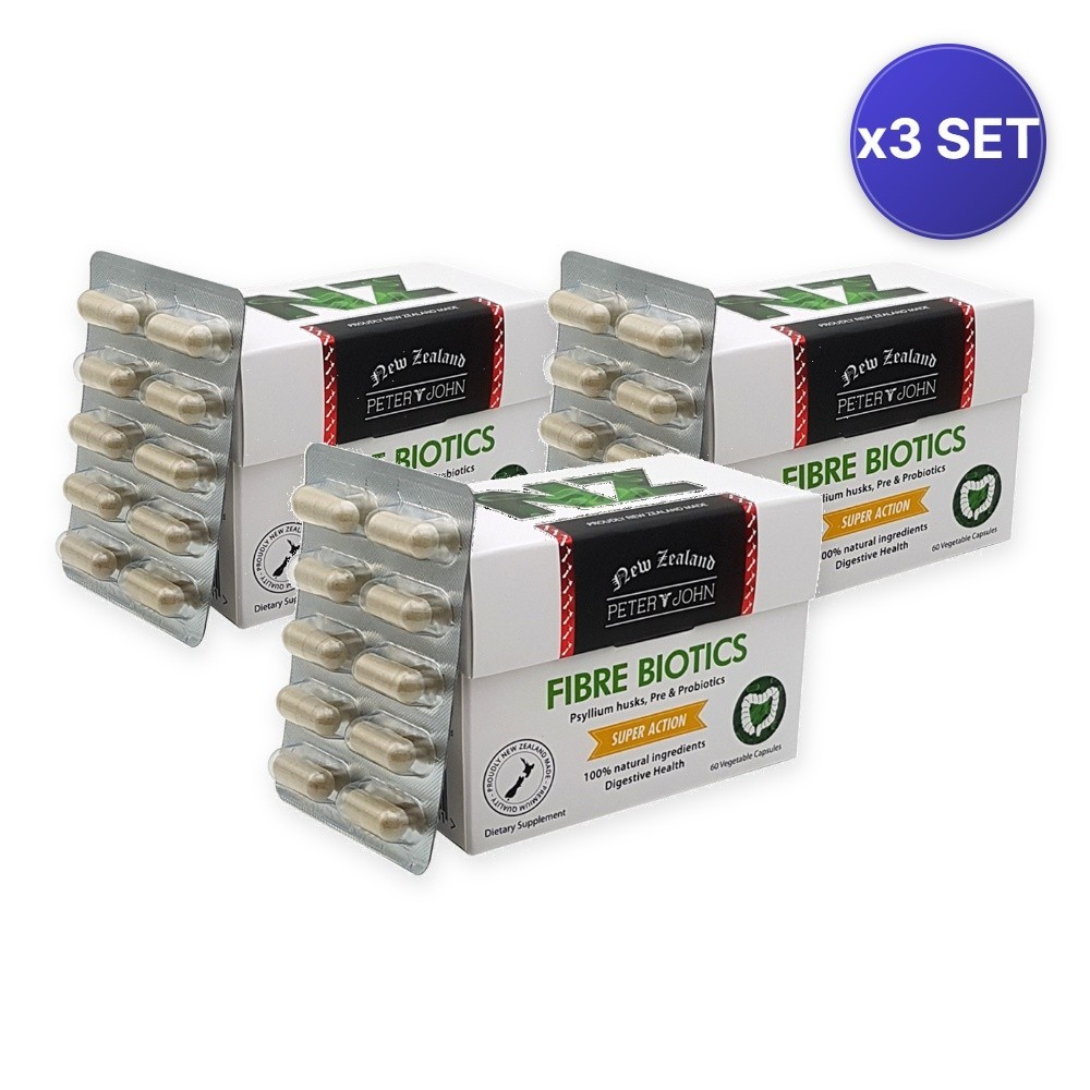 Fibre Biotics with Propolis & Deer Placenta (60 Caps) – 3 Pack