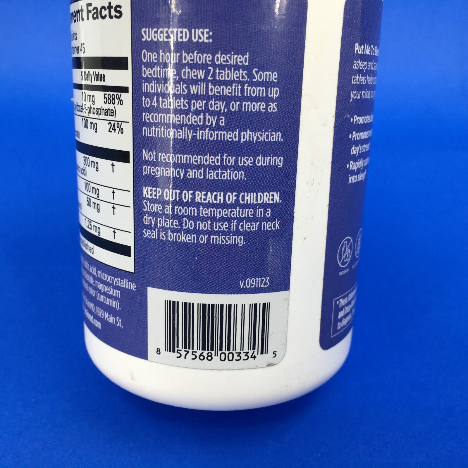BrainMD Put Me To Sleep Naturally 90 Vegan Tablets
