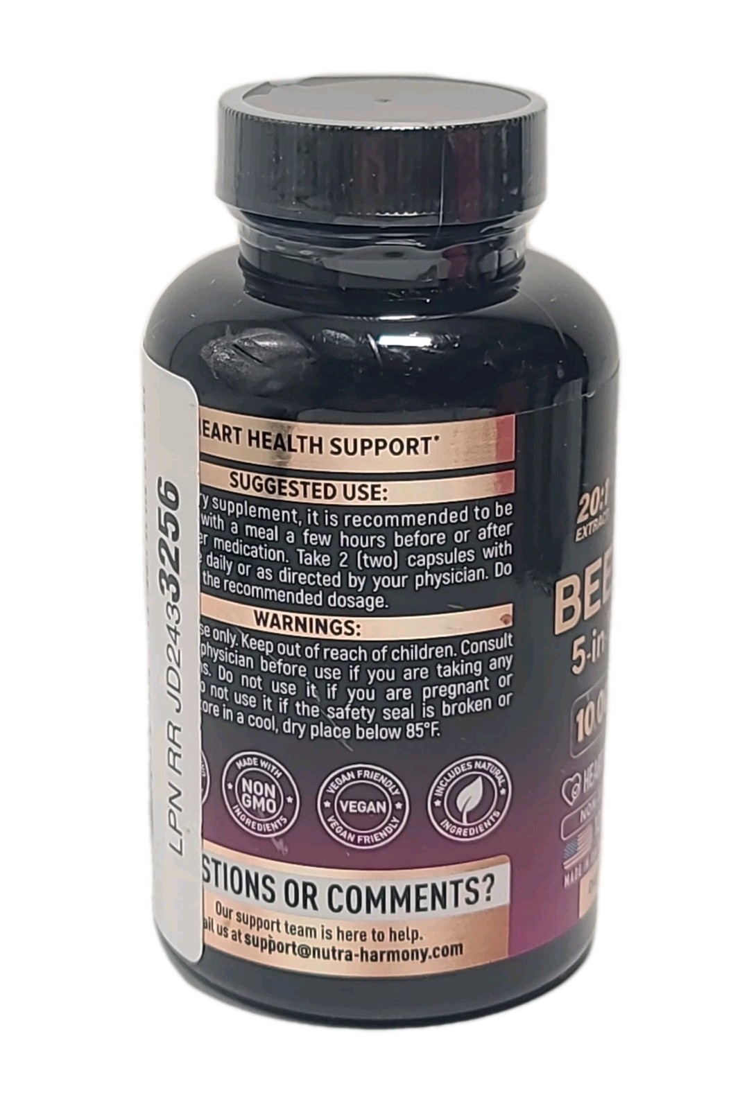 BEET ROOT CAPSULES – Healthy Blood Pressure Support 120 COUNT (Pack of 1 ) 02/28