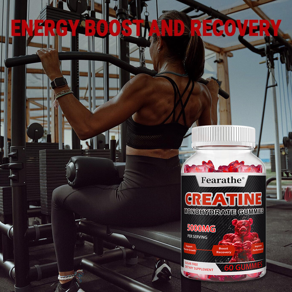 5000mg Creatine Monohydrate Gummies, Sugar Free Muscle Strength & Recovery,60 CT
