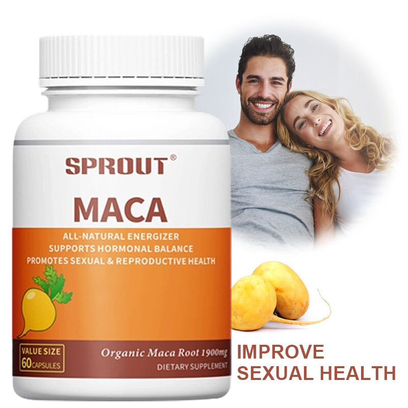Organic Maca Root Capsules Vegan Capsules Black, Red, Yellow Maca Extract