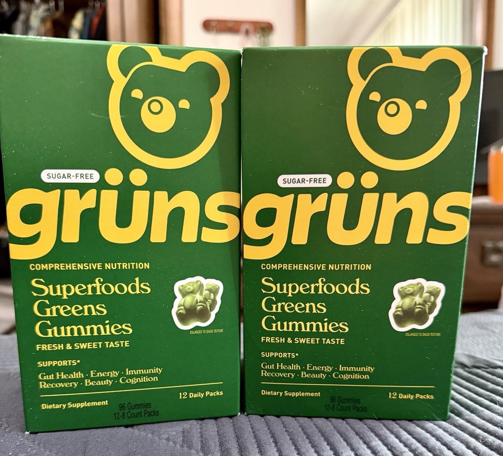 grüns Superfoods Greens Gummies Sugar-Free Supplement Gut Health Energy 24ct