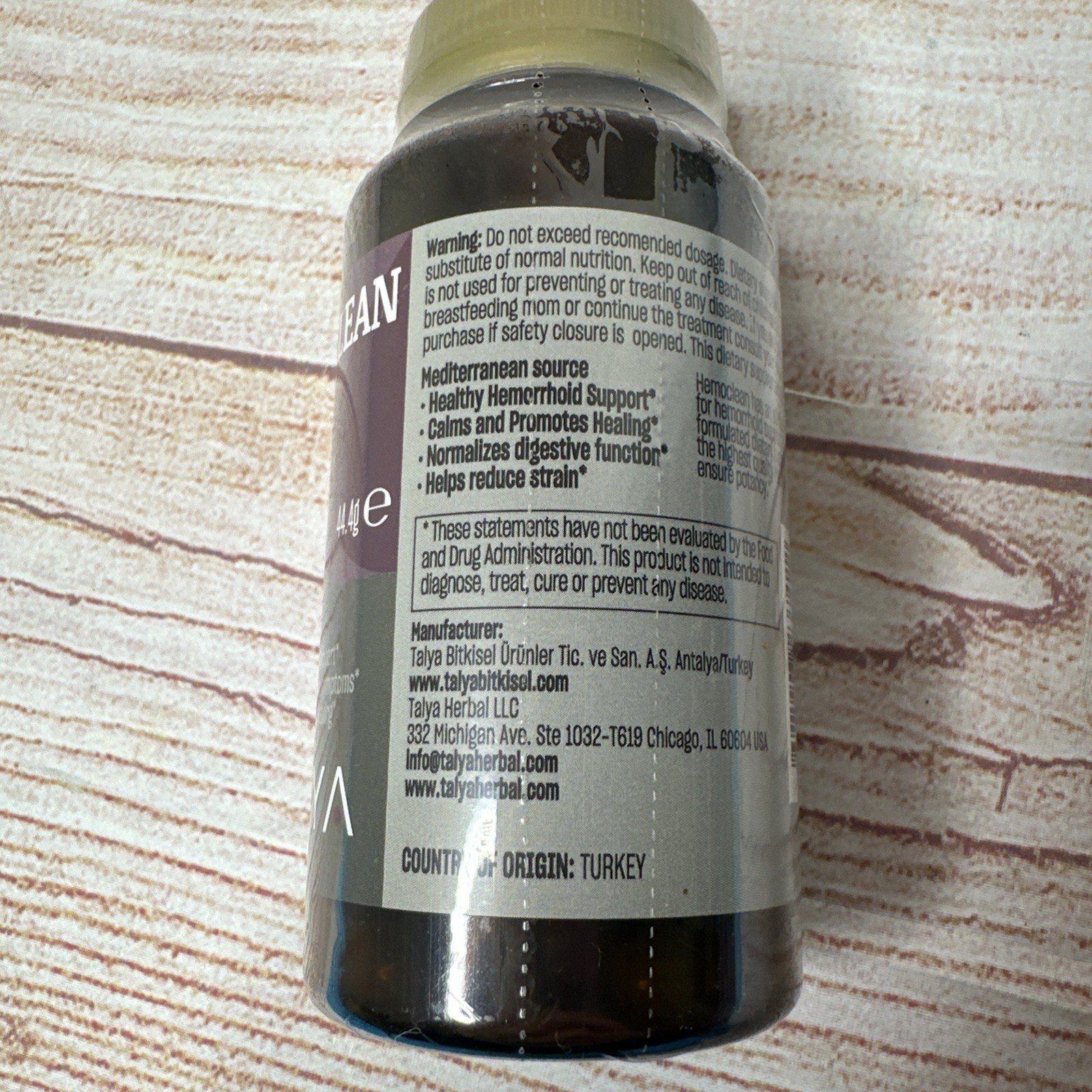 TALYA HemoClean Hemorrhoid Support Black Seed horse Chestnut 60 Capsules 02/2027