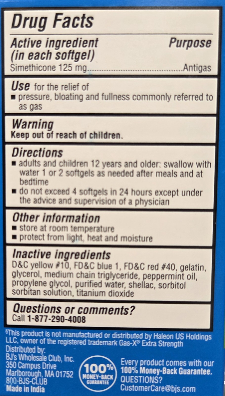 NIB Berkley Jensen Extra Strength Gas Relief Softgels, Gas-X 120 ct. EXP 9/2027