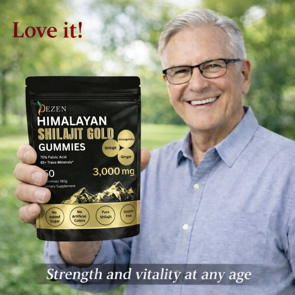 LOCRED Pure Himalayan Shilajit Gummies with Ashwagandha, 60 Count