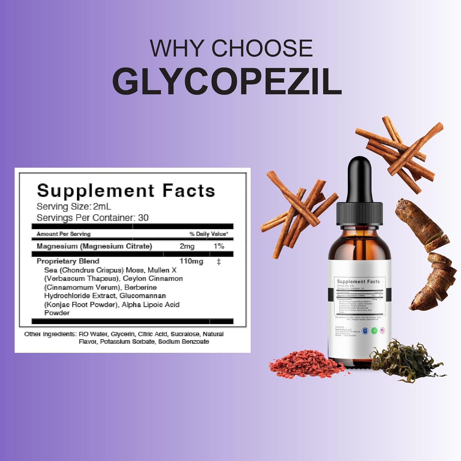 1~5 Pack Glycopezil Advanced Liquid Drops,Glyco Pezil Blood Support Formula 60ml