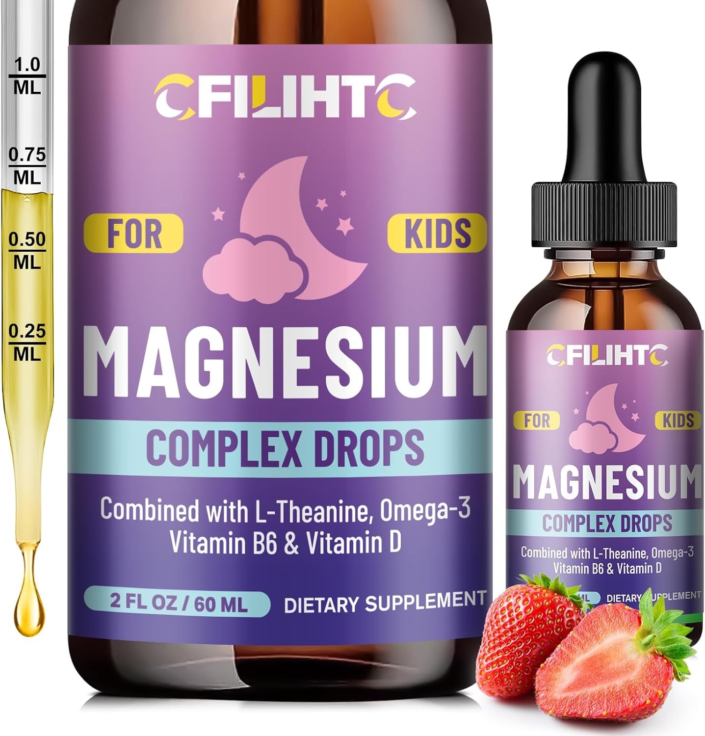 HOT-Kids Magnesium Liquid Drops-Magnesium Glycinate Liquid for Kids