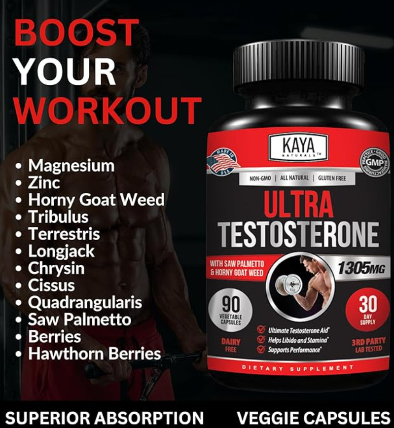 #1 Suplemento De Testosterona Para Hombres Vitalidad, Energuia, Libido Y Fuerza