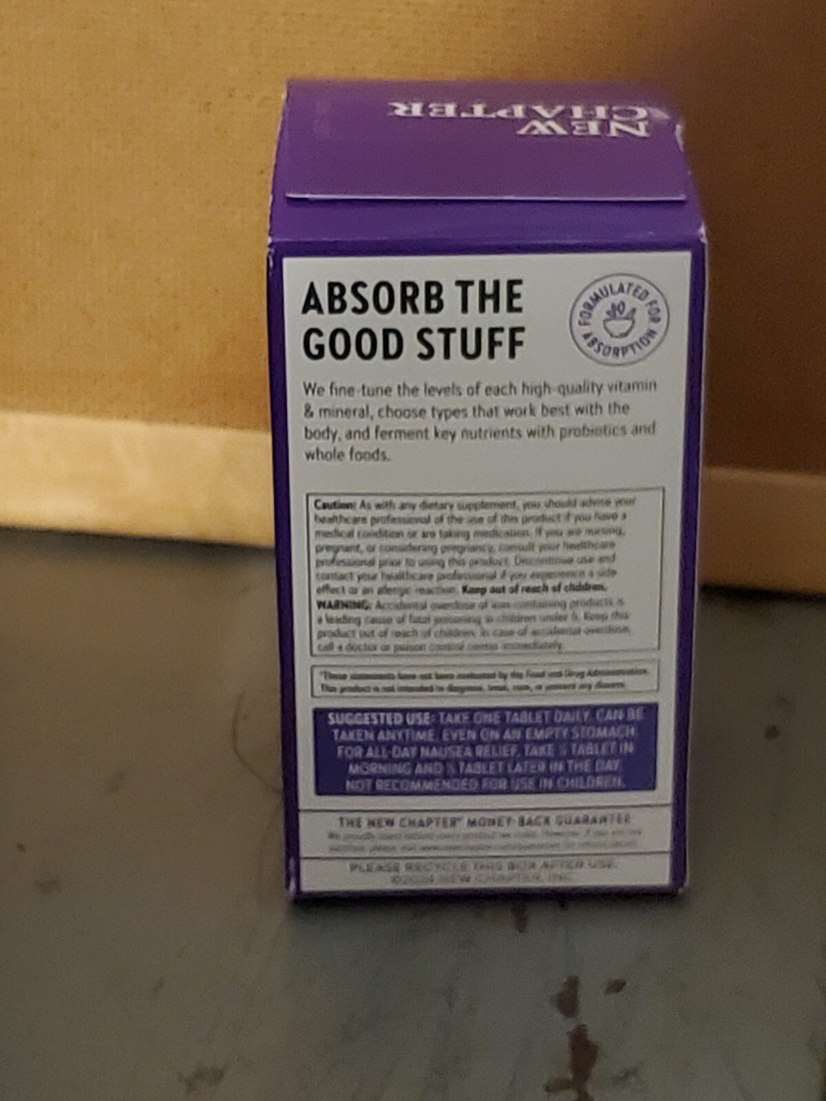 (EXP 09/26) New Chapter One Daily Prenatal Multivitamin 35+ Supplement – 30 ct.