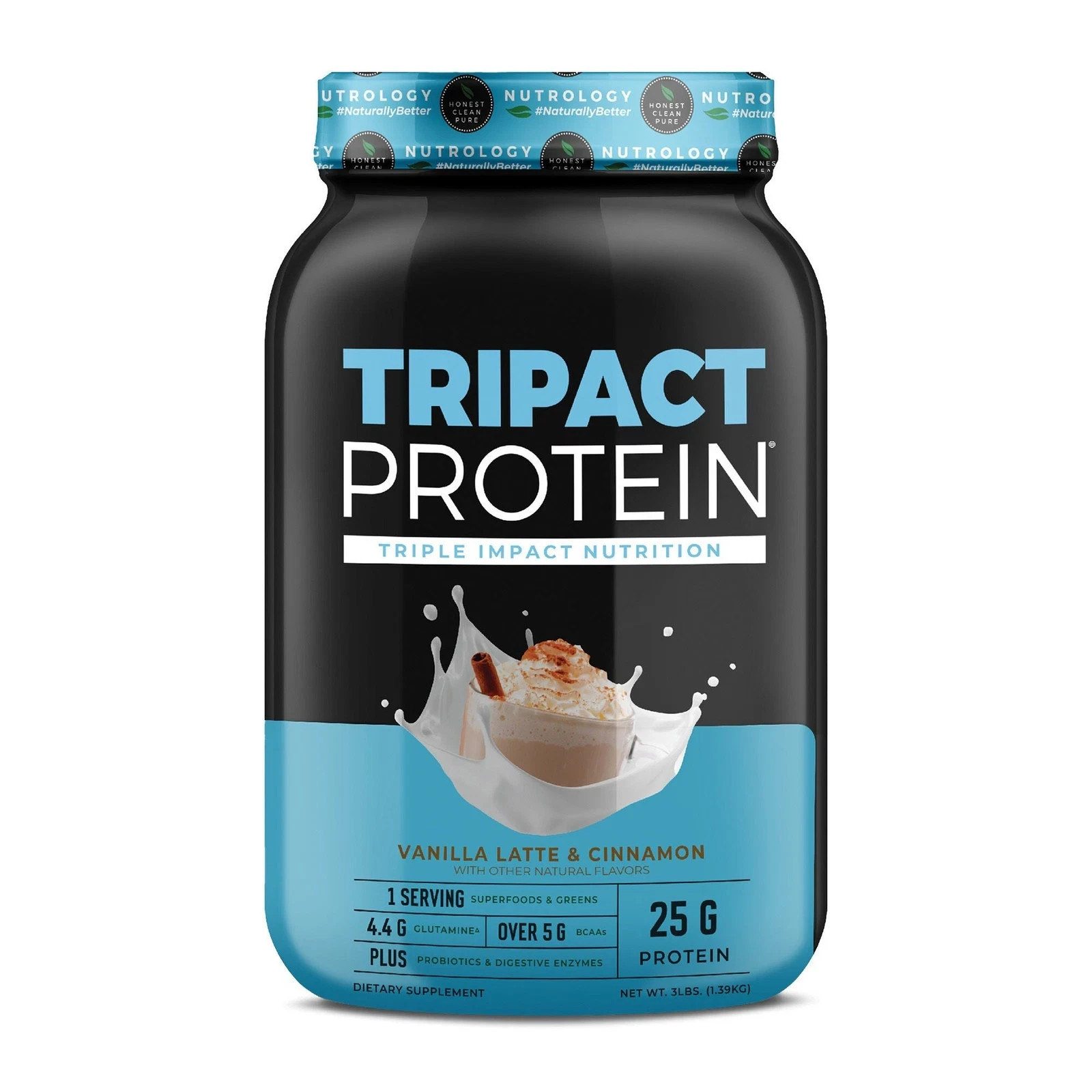Tripact Protein – Vanilla Latte & Cinnamon (40 Servings)