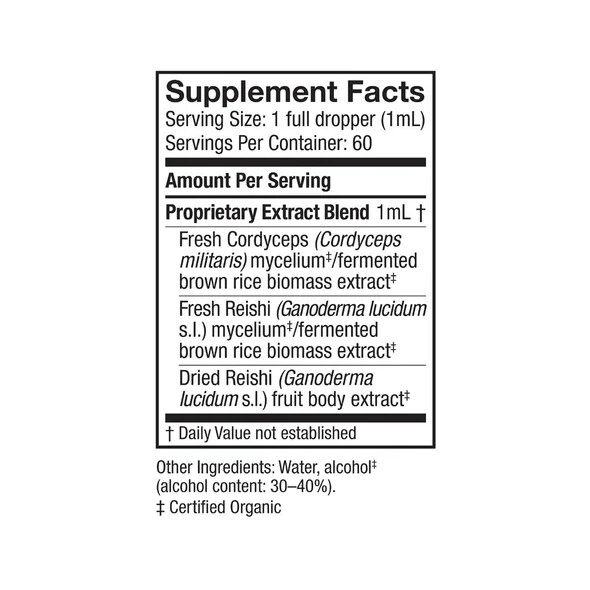 Fungi Perfecti Host Defense Cordychi Extract 2 Oz Organic Stress Support