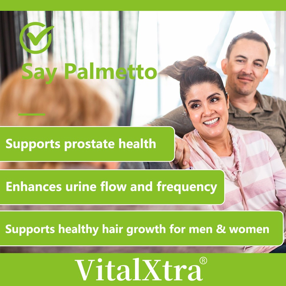 Vegan Saw Palmetto Capsules-Supports Prostate, Urinary & Hair Health 30~120 Caps