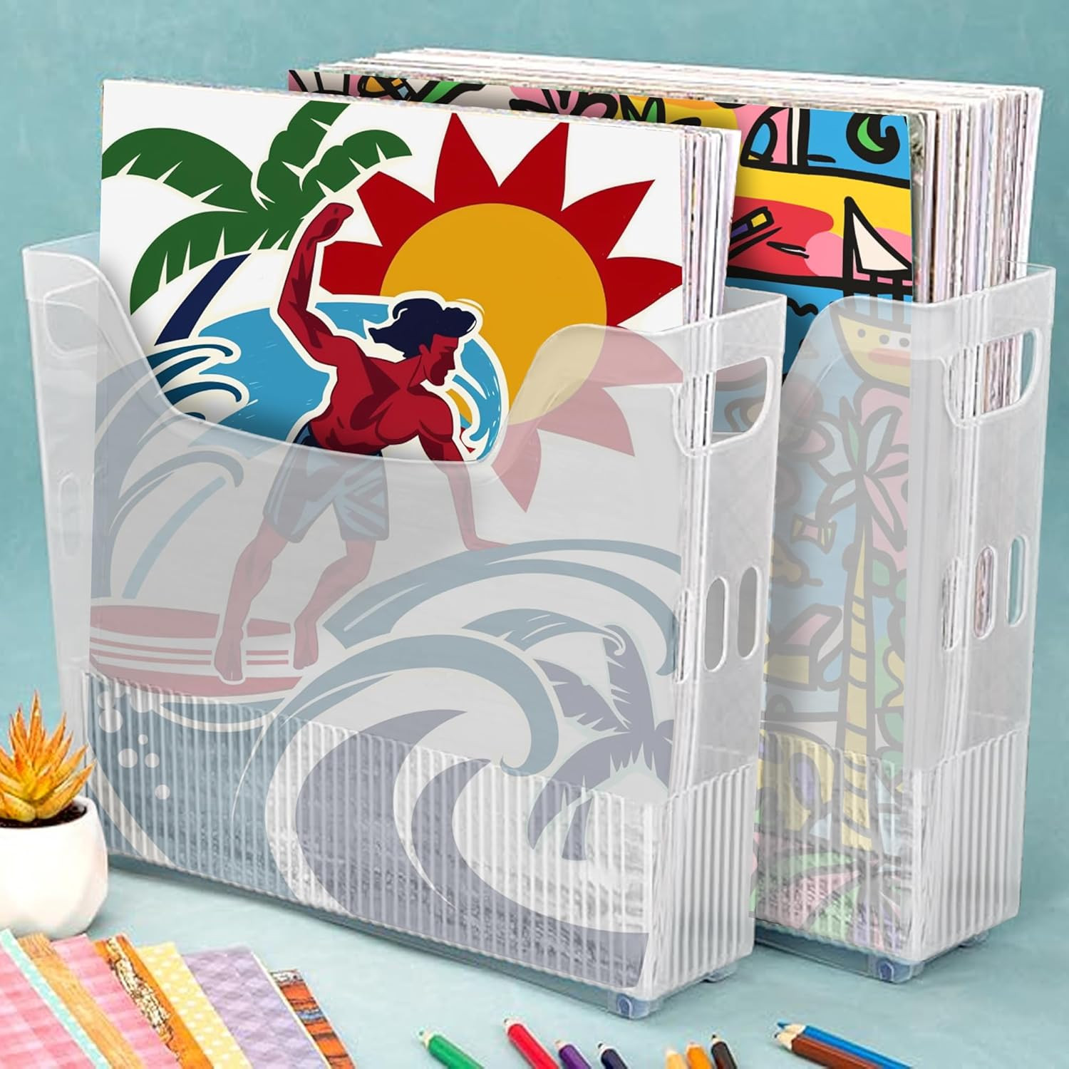 4PCS 12X12 Paper Storage, Scrapbook Paper Storage, 12X12 Paper Storage Organizer