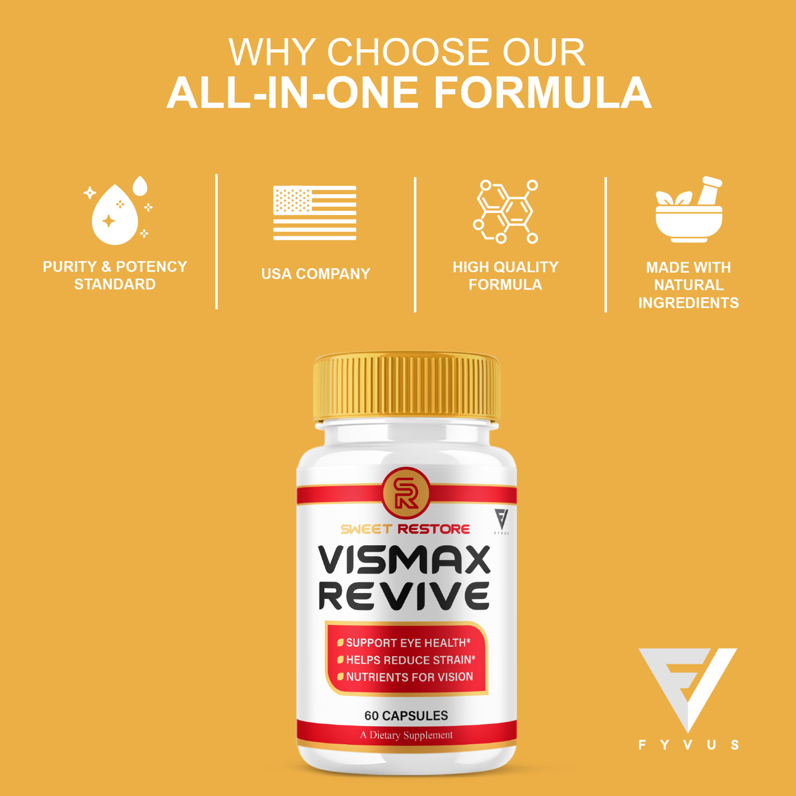 (3 Pack) VisMax Revive Premium Vision & Eye Support Supplement (180 Capsules)